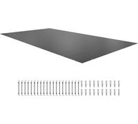 Couverture de sécurité pour piscine, couverture pour piscine enterrée 11,5 x 19,6 pieds, couvertures de piscine en PVC anthracite, couverture de sécurité rectangulaire pour piscine enterrée, couvertur