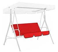 Couverture de Siège pour Balancelle Imperméable 150x50cm , Housse de Rechange pour Balancelle de Jardin , Anti-UV,pour Balancelle Terrasse Extérieure 3 places, Housse Protectrice(Rouge)