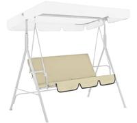Couverture de Siège pour Balancelle Imperméable 150x50cm , Housse de Rechange pour Balancelle de Jardin , Anti-UV,pour Balancelle Terrasse Extérieure 3 places, Housse Protectrice(Beige)