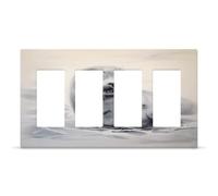 Couverture de sortie de peinture de tampon de harpe, superbe plaque murale décorative durable en polycarbonate thermoplastique de haute qualité, couverture de plaque frontale à 4 bandes, couverture de