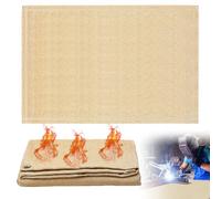 Couverture de soudage ignifuge, 120 x 180 cm, couverture anti-incendie, rideau de soudure, avec œillets, pour barbecue, soudure, brasero, cheminée, industrie