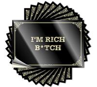 Couverture de tatouage pour filles | I'm Rich B*tch Summer Spring Sticker Pack (6 x 9 cm)