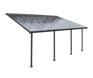 Couverture de terrasse Feria Palram - Auvent 4 x 6,06 m gris