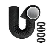 Couverture de tuyau isolante portative de climatiseur antipoussière lavable | Tuyau de climatiseur isolé pour la maison, chambre, bureau, école, appartement, hôtel,
