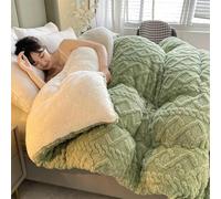 Couverture d'édredon super épaisse et chaude en polyester matelassé, literie d'hiver, douce et confortable, pour lit, couettes lestées, chaudes en peluche, parfaite pour les nuits froides