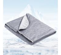 Couverture d'été rafraîchissante - Couverture respirante - Pour un sommeil frais - Technologie Arc-Chill - 200x220 cm - Gris