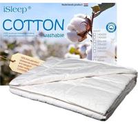 Couverture d'été Unyqoos® iSleep, 100x135 cm – 100% coton (enveloppe sanforisée), garnissage 100% coton lavable, environ 200 g/m e chaleur 4, blanc, lavable jusqu'à 60°C (température recomma