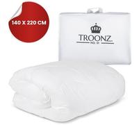 Couverture d'été Unyqoos® Troonz® Portofino Royal, 140x220 cm, en microfibre (fibre synthétique), légère et respirante, qualité hôtel, hypoallergénique, lavable