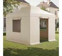 Couverture d'hiver pour pavillons à double toit de 3,05x3,05 m - Couverture de rechange avec parois latérales & fenêtres en filet - Couvertures de protection pour le stockage, pavillons non compris da