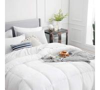 Couverture d'hiver Unyqoos® 135 x 200 cm – extrêmement douce, housse 100% polyester à texture veloutée, garnissage de 450 g/m², isolante thermique, avec attaches d'angle, lavable