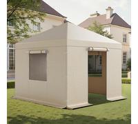 Couverture d'hiver VEVOR, adaptée au pavillon de 3,05 x 3,05 m, couverture de remplacement avec parois latérales & fenêtres en filet, matériau PE, couvertures de protection pour le stockage, pavillons
