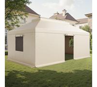 Couverture d'hiver VEVOR, adaptée aux pavillons de 3,66 x 6,1 m avec double toit, couverture de remplacement avec parois latérales & fenêtres en filet, couvertures de protection pour le stockage, pavi
