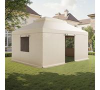 Couverture d'hiver VEVOR, adaptée aux pavillons de 3,66x4,87 m avec double toit, couverture de remplacement avec parois latérales & fenêtres en filet, couvertures de protection pour le stockage, pavil