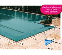 Couverture d'hivernage opaque piscine WALU FIX Walter Amande/beige