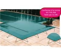 Couverture d'hivernage opaque piscine WALU SAND Walter Vert/beige