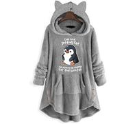 COUVERTURE - EDREDON - PLAID Sweat-shirt à capuche Couverture de peluche moelleuse imprimée style-Grey-S1