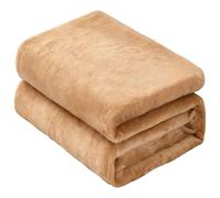 Couverture élégante en polaire légère pour canapé et sofa, toutes saisons, jeté de luxe, doux et confortable pour elle et lui, camel, 50,8 x 71,1 cm