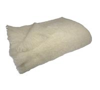Couverture en 100 % pure Mohair 320g/m2 Ecru 180x220 cm