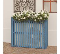 Couverture en bois blanc avec étagère, 3 Pcs écran de confidentialité de jardin pour poubelle, pompe de piscine et boîtier d'outils, pas de climatisation d'équipement d'extérieur, conception durable d