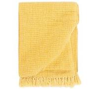 vidaXL Couverture Coton 220x250 cm Jaune Moutarde