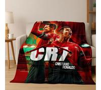 Couverture en flanelle d'art de dessin animé 3D Goat Football Star r-rondo, couverture douce et confortable pour la maison, chambre à coucher, lit, canapé, couverture de pique-nique pour enfant 14