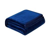 Couverture en flanelle Sherpa en polaire, couvertures de lit et jetés, jetés doux de luxe pour lit et canapé, jeté de Noël, 0 - Marine, 100x150 cm