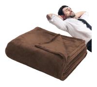 Couverture en laine, linge de lit chaud, housse de couverture lavable double face, couverture unie