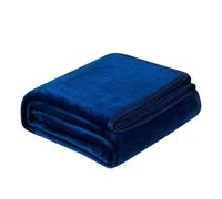 Couverture En Microfibre Ultra Douce Et Légère En Flanelle Idéale Pour Canapé Lit Camping Voyage Bleu Marine Moins De 10 Label