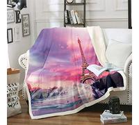 Couverture en Polaire pour Enfants garçons Filles et garçons Tour Eiffel Paris