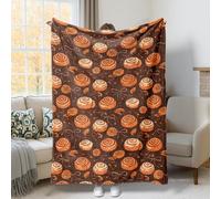 Couverture en rouleau de cannelle - Couverture décorative compacte et esthétique pour canapé, lit, dortoir, chaise, voiture inclinable - 127 x 152 cm