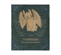 Couverture en Soie « How to Train Your Dragon Hoquet » et Krokmou - 101,6 x 127 cm
