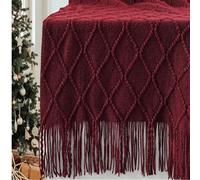 Couverture en tricot de luxe, 50" X 60", convient pour le canapé, décoration de style bohème pour la maison, lit, chaise et canapé 127*152,130*220GéométriqueTissu tricoté
