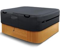 Couverture étanche pour spa, en tissu 600D, housse de protection pour jacuzzi, anti-poussière et résistante aux UV, noire (230 x 230 x 85 cm)