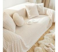 Couverture extra douce et moelleuse pour canapé 1/2/3/4 places - King Size - Couleur unie - Double couche pour fauteuils et canapés de salon (180 x 130 cm)