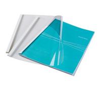 Couverture fellowes thermorelieur pré-encollée dessus pvc dessous carton blanc 33/44f épaisseur 4mm a4 boîte 100f