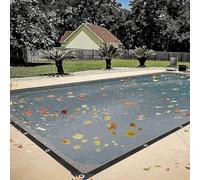 Couverture Filet de Feuille pour Piscine Rectangulaire, Filet de Protection Anti Feuilles pour Piscine Hors Sol pour Bloquer Feuilles Mortes, Couverture Piscine D'hivernage(3x4m(10 * 13ft))