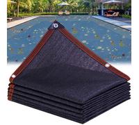 Couverture filet piscine, bâche protection hors-sol, volet anti-feuilles mortes débris, dimensions 2x4 m (6,5x13 ft)