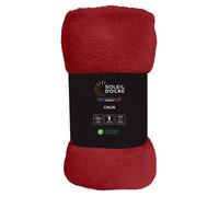 Couverture flanelle 180x220 cm CALIN rouge, par Soleil d'Ocre