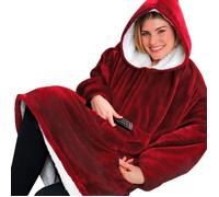 Couverture - Flannel Hoodie - Douce - Chaude - Rouge