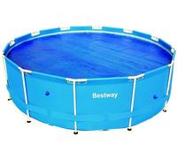 Bestway Bâche solaire pour piscine Ø356 cm ronde Bleu moyen