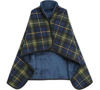 Couverture For Fauteuil Roulant, Couverture Portable En Polaire Poncho For Femme, Couverture À Carreaux, Couverture De Voyage Réutilisable Avec Capuche For Personnes Âgées, 80 X 135 Cm(B)