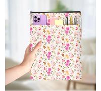 Couverture imperméable pour les amateurs de livres à motif floral aquarelle avec fermeture éclair et poche avant pour femme, maman, anniversaire, fête des mères