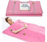 Couverture infrarouge pour sauna, 2 zones de chauffage, tissu Oxford, 180x180 cm, rose