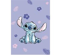Disney Lilo e Stitch Couverture en microfibre bleue 100 x 150 cm 100 % polyester