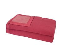 Couverture Laine Bois de rose/Dragée 220 x 240 cm - POYET MOTTE - Gamme Aubisque - Made in France