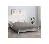 vidaXL Couverture lestée avec housse 200x220 cm 13 kg Tissu Gris