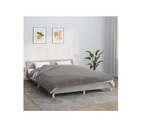 vidaXL Couverture lestée avec housse Gris 200x220 cm 9 kg Tissu3154893 Gris G
