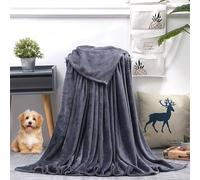 Couverture Lestée, Couverture Polaire Epaisse 200 x 400 cm Flanelle Doux et Chaud, Lavable et Parfaite Plaid Fourrure Douillette et Confortable Le Lit, Le Canapé, Le Sofa, Lit et Salon, Gris Foncé