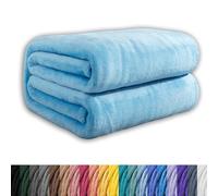 Couverture Lestée, Couverture Polaire Epaisse 90x120cm Polyester, Pelucheuse et Douce, Entretien Facile Couverture Polaire, Couverture Apaisante Parfaite Comme Couverture D'Hiver Ou Cadeau, bleu clair
