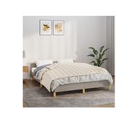 vidaXL Couverture lestée Crème clair 138x200 cm 10 kg Tissu